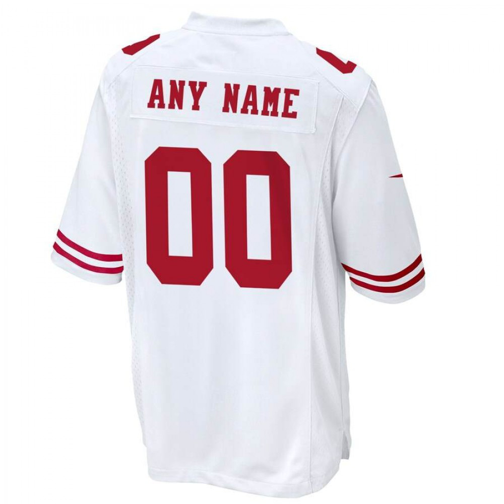 San Francisco 49ers Nike Game Youth Custom Player Jersey - White-GridironStore